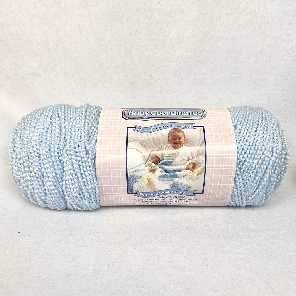 Bernat Baby Coordinates Soft Blue 01009 Yarn 6 oz Discontinued Vintage New
